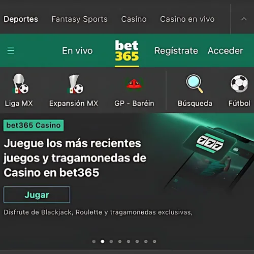 Instrucción Vaya al sitio web oficial de la casa de apuestas bet365
